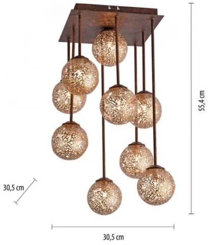 Paul Neuhaus 6238-48 - Plafonieră GRETA 9xG9/40W/230V