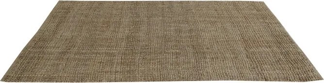 Covor din iută împletit manual, antiderapant, maro natural, 200 x 300 cm, 3000 GSM, „Jute Carpet"