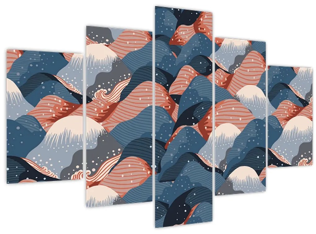 Tablou - Valuri și dealuri (150x105 cm)