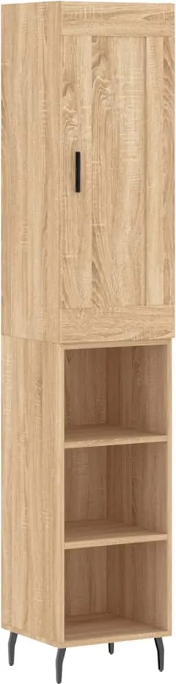 vidaXL Dulap înalt, stejar sonoma, 34,5x34x180 cm, lemn prelucrat