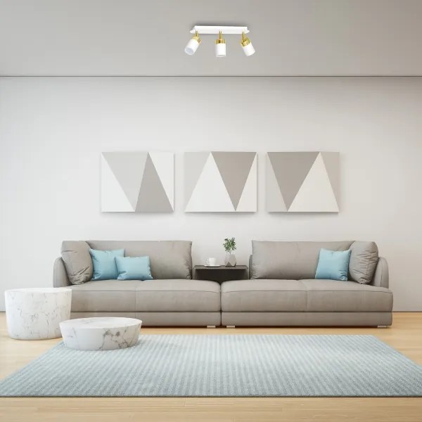 Corp de iluminat cu spoturi JOKER 3xGU10/25W/230V alb/auriu