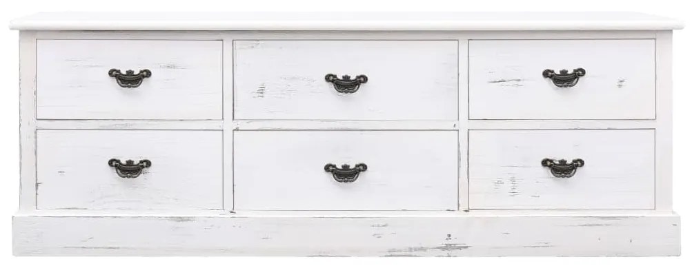 284132 vidaXL Bancă de hol, alb antichizat, 115 x 30 x 40 cm, lemn
