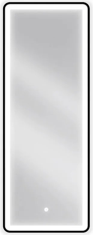 Mexen Coro oglindă de baie iluminată 45 x 120 cm, LED 6000K, anti-abur, ramă neagră - 9817-045-120-611-70