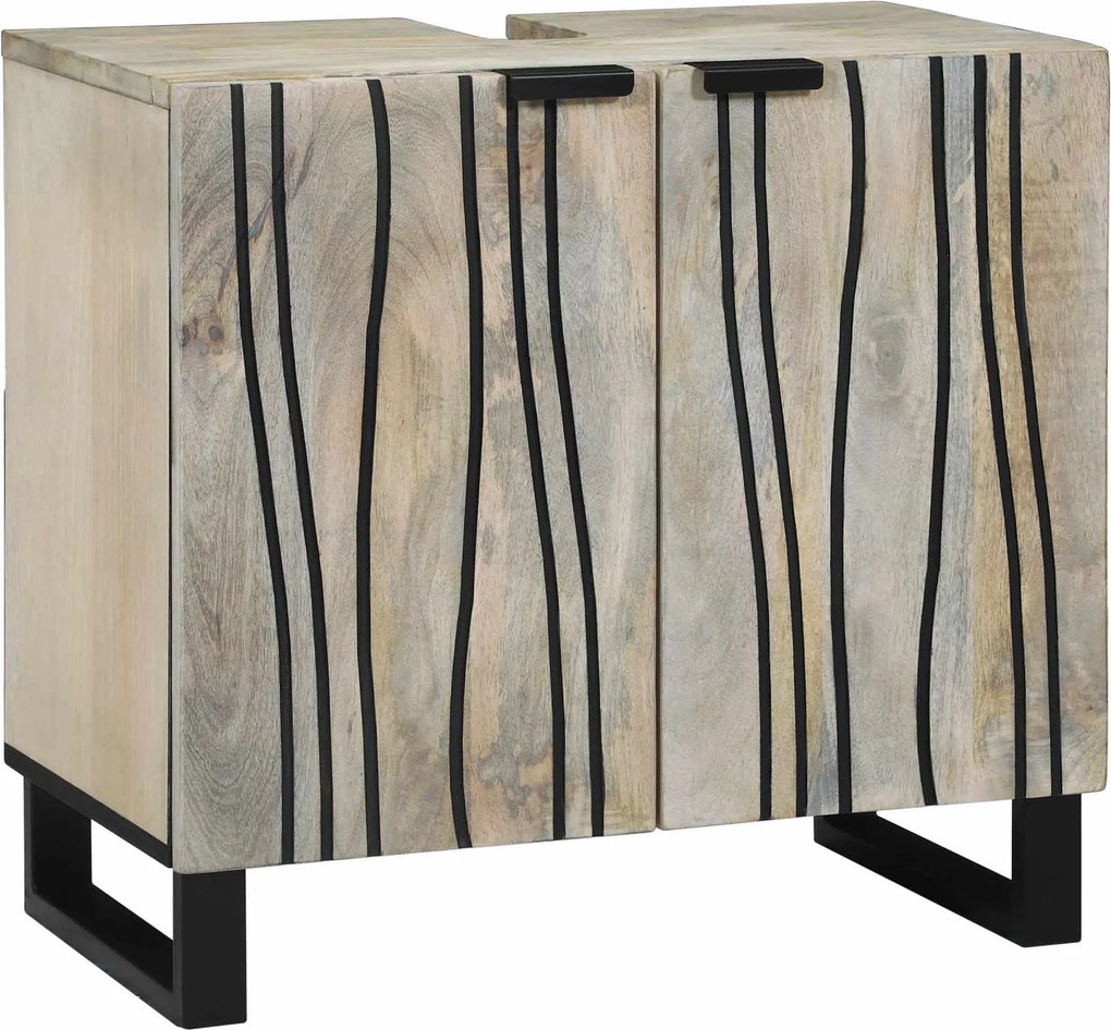 vidaXL Dulap pentru Chiuveta de Baie Alb 62 x 33 x 58 cm Lemn compozit