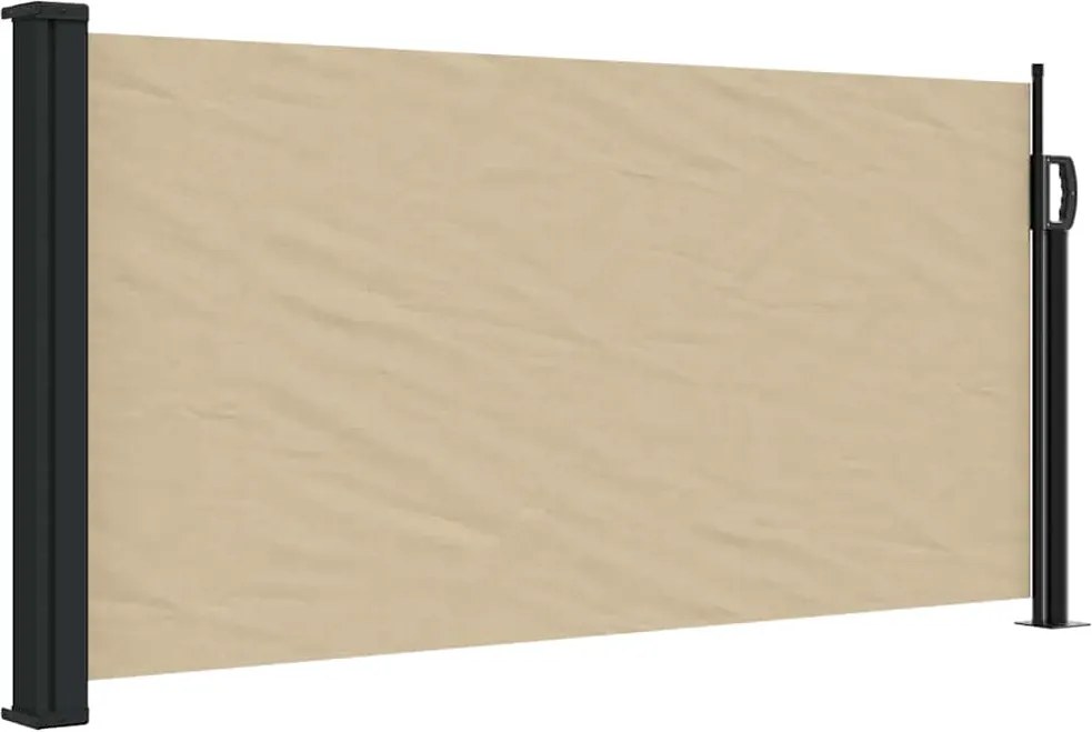 vidaXL Copertina laterală retractabilă, bej, 100x500 cm