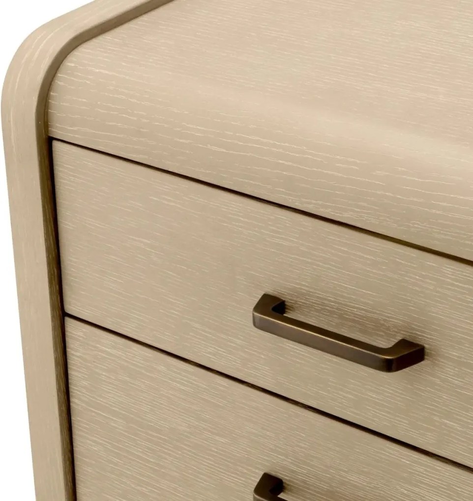 Noptiera design LUX, Furnir de stejar albit, Joane