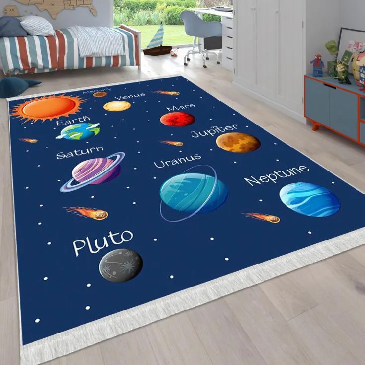 Covor copii antiderapant, Solar System, mai multe dimensiuni