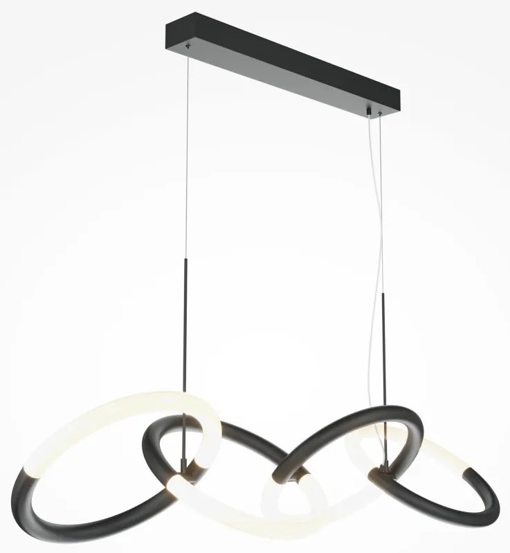 Lustra LED suspendata design modern Node negru