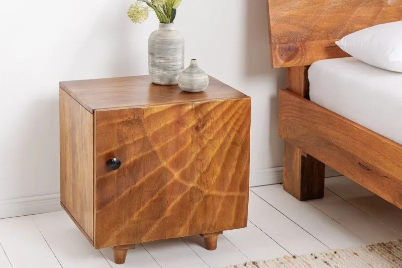 Noptiera din lemn de mango Scorpion 50cm, maro