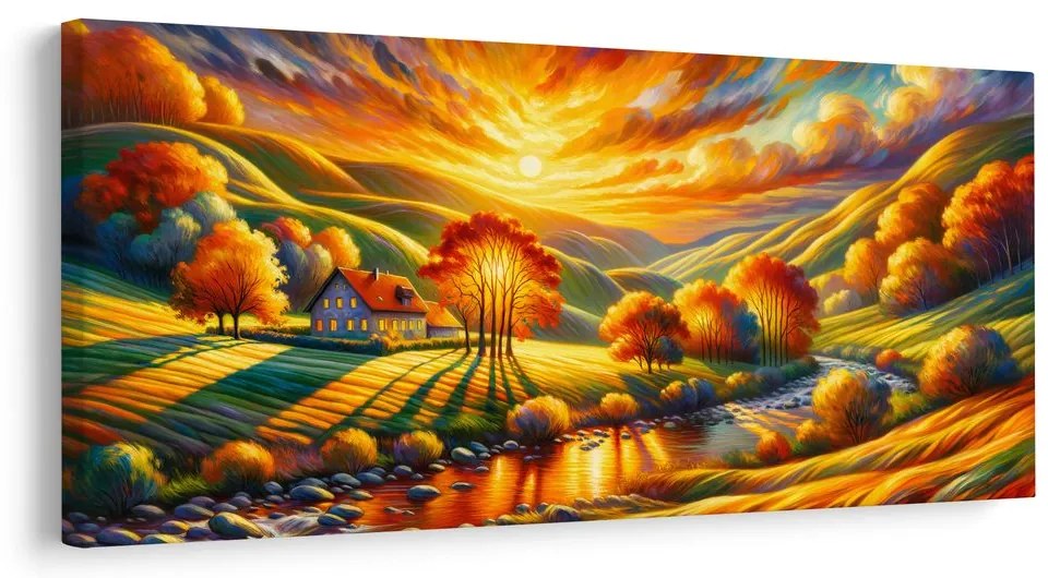 Tablou vale aurie de toamnă