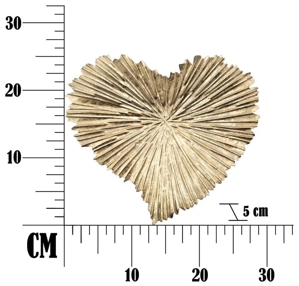 Tavă decorativă din metal 29x25 cm Heart – Mauro Ferretti