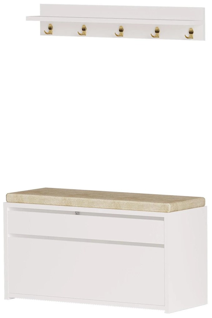 Mobilier Hol Movopu 2 (alb + auriu) . 1093896