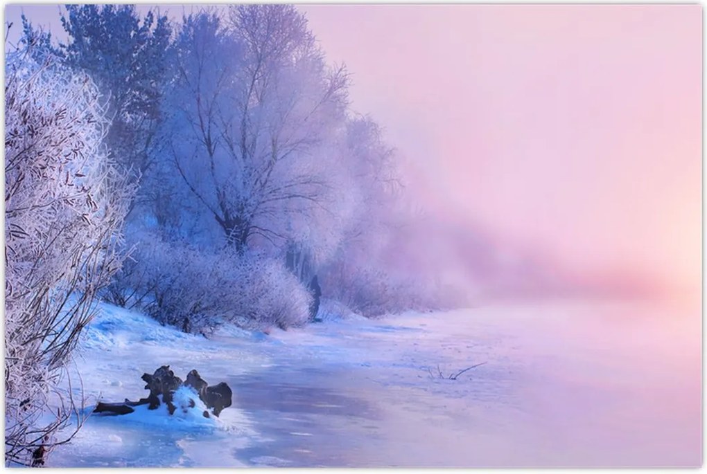 Tablou - Râu înghețat (90x60 cm)