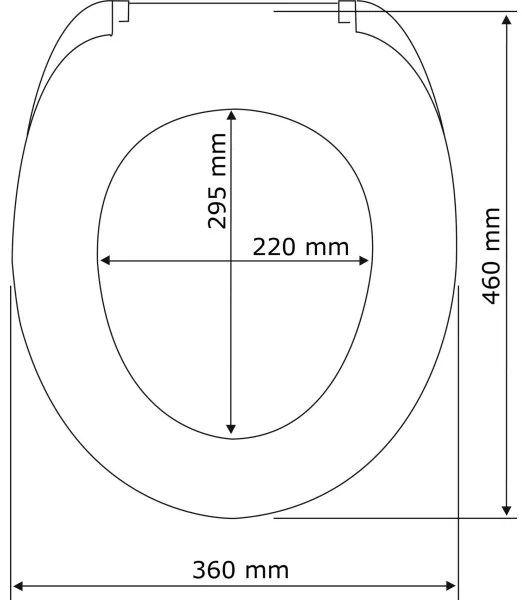 WENKO Capac WC HABOS, 46 x 36 cm, alb/argintiu - 22415100