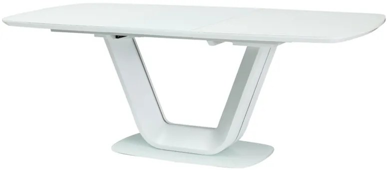 Masă de sufragerie extensibilă 140-200 cm Amanda (alb + alb) (pentru 8 și mai multe persoane). 1049881