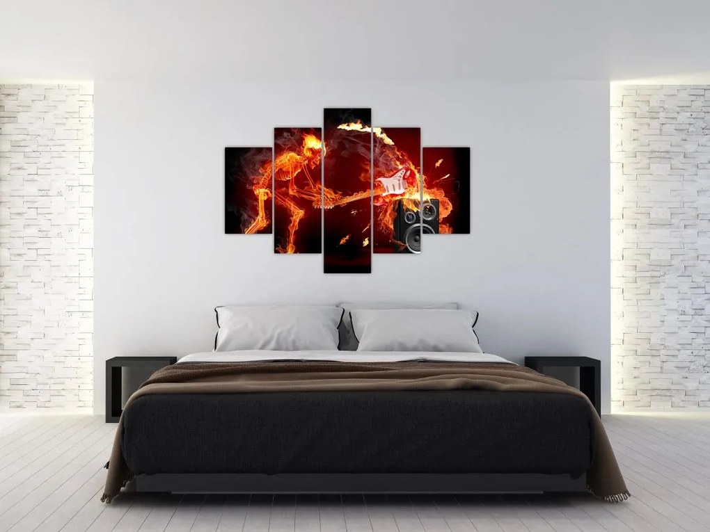 Tablou - Muzica în flăcări (150x105 cm)