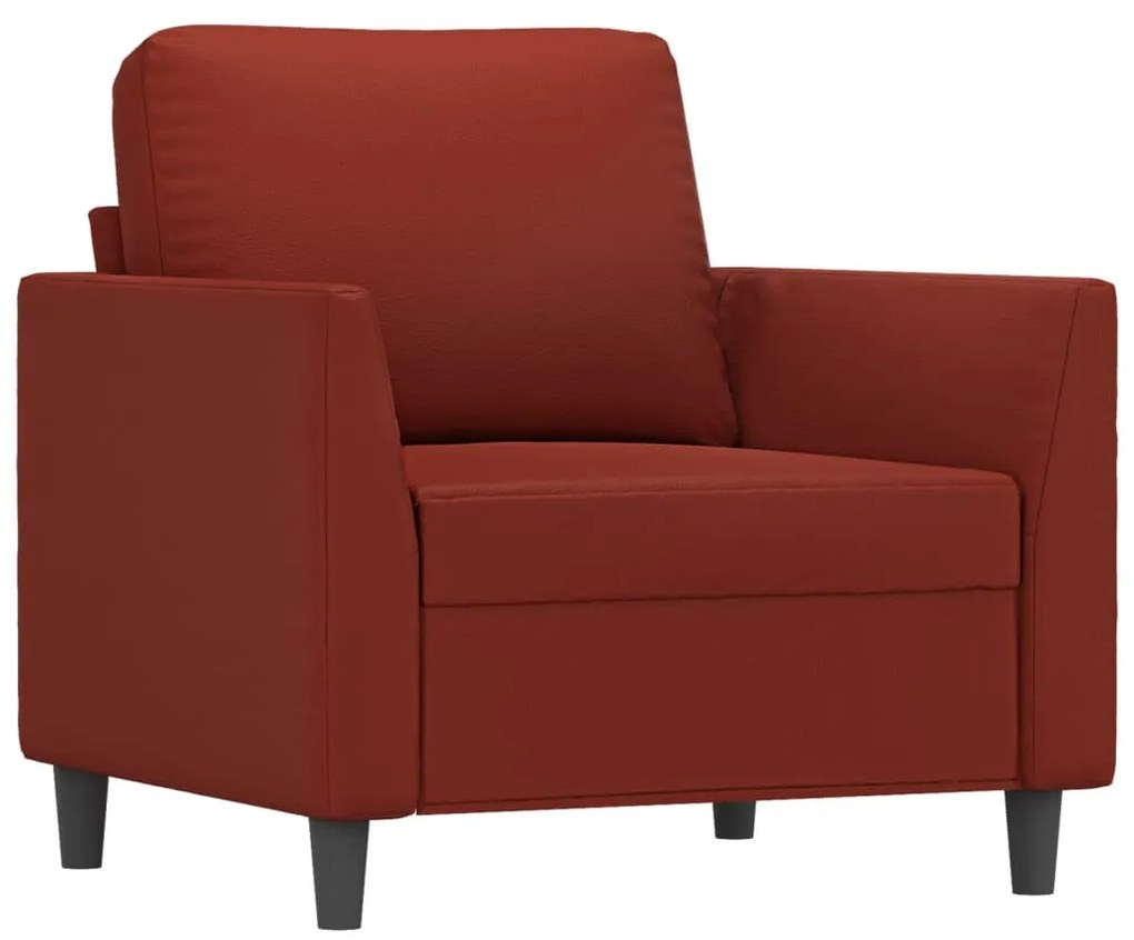 348909 vidaXL Canapea de o persoană, roșu vin, 60 cm, piele ecologică