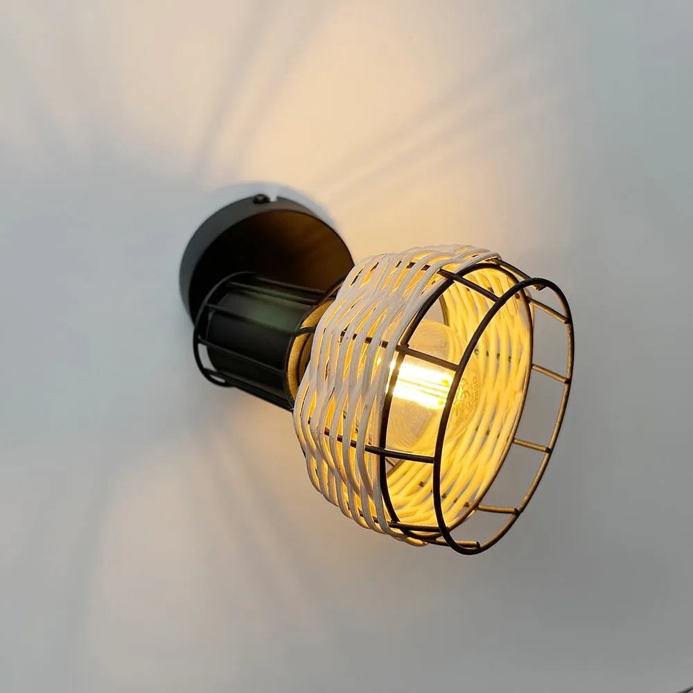 Aplică de perete neagră Straw – Fischer &amp; Honsel