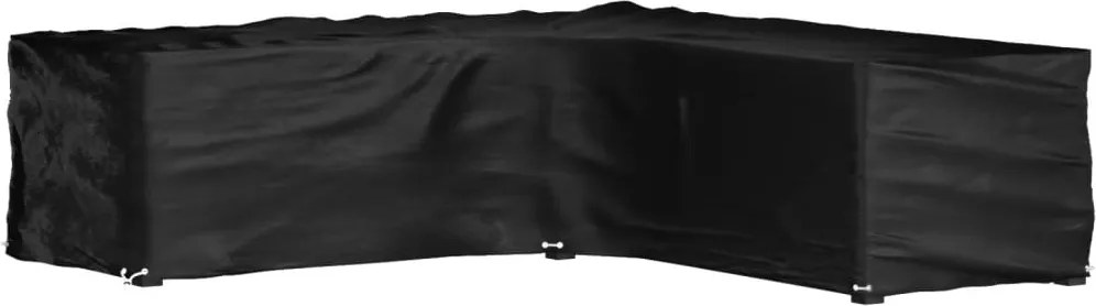 vidaXL Husă mobilier de grădină în formă de L 16 ocheți, 285x285x70 cm