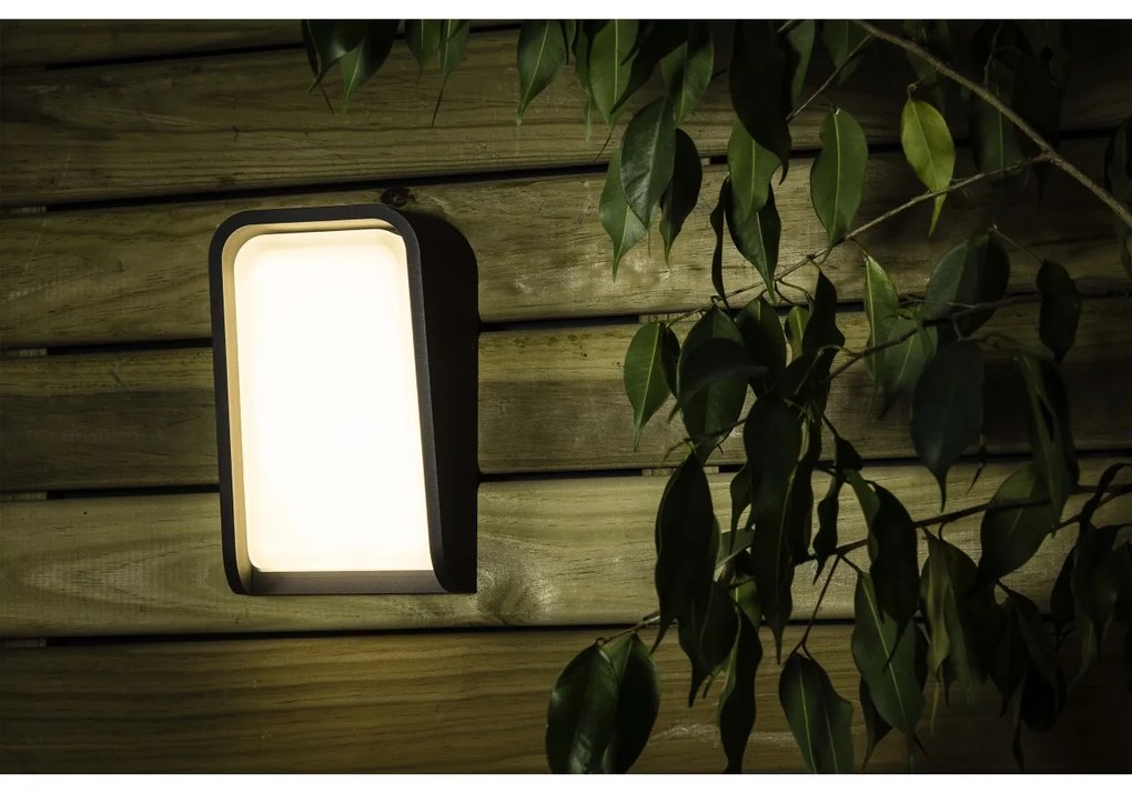 Aplica LED perete exterior design modern IP65 MASK gri