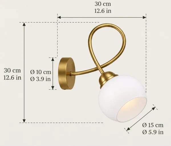 Lampă de perete BAROC 1xE14/40W/230V aurie