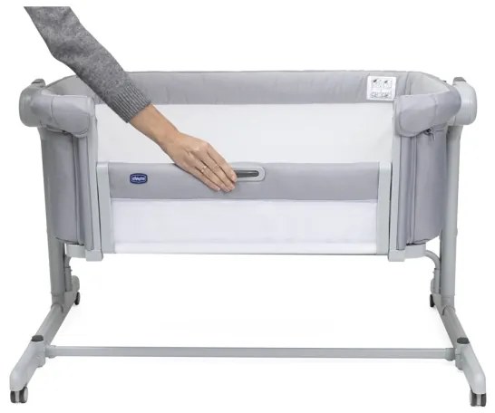 Pătuț pentru bebeluși Chicco 2v1 NEXT2ME MAGIC EVO gri deschis
