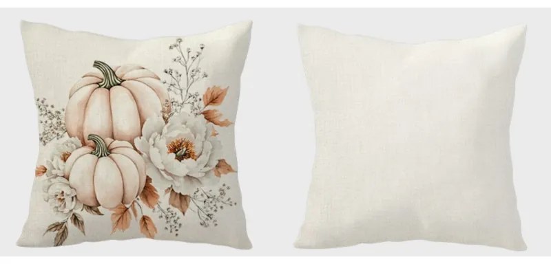 Husa pentru perna BLOSSOM FALL 45x45 cm, crem