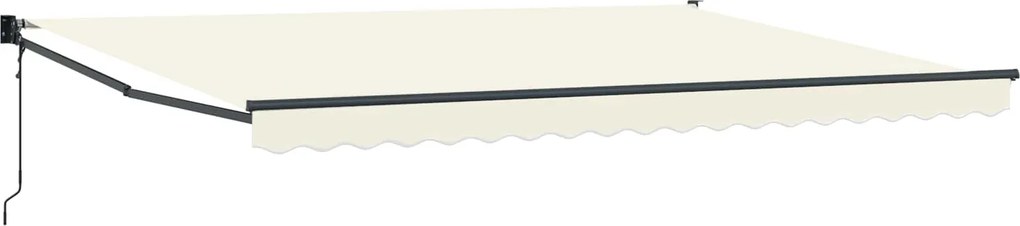 vidaXL Cort electric retractabil Crem 4 x 2 m