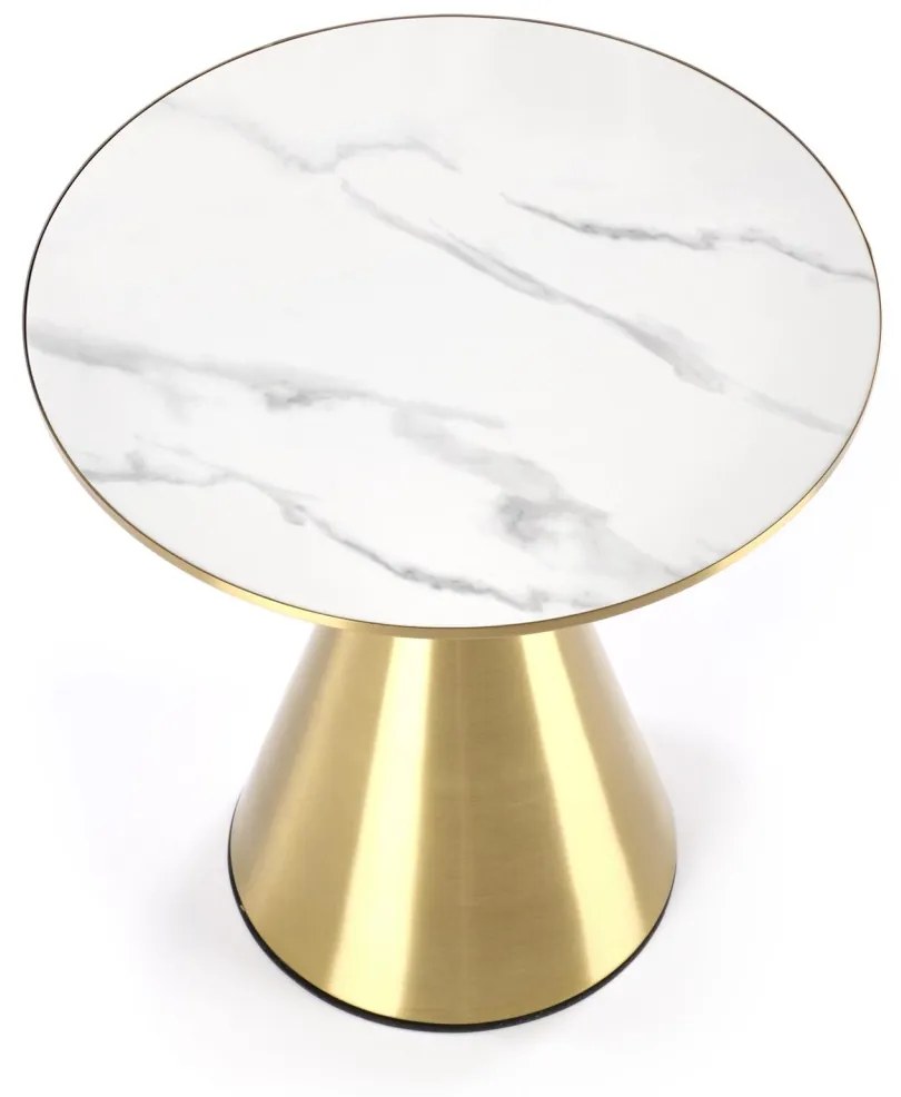 Masuta de cafea Tribeca - marmura alba/gold