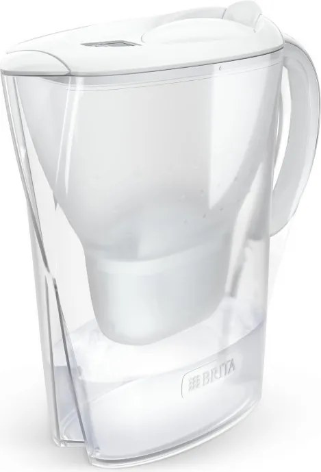 Cană de filtrare a apei Brita Marella Cool Memo, 2,4 l, indicator electronic Memo, filtru Maxtra Pro, fără BPA, alb