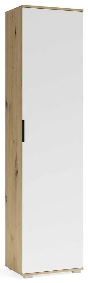 Dulap pentru hol Walker 50 cm, stejar artisan / alb