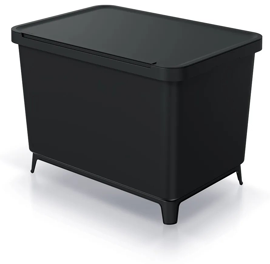 Coș de gunoi, 4 x 10 l, negru