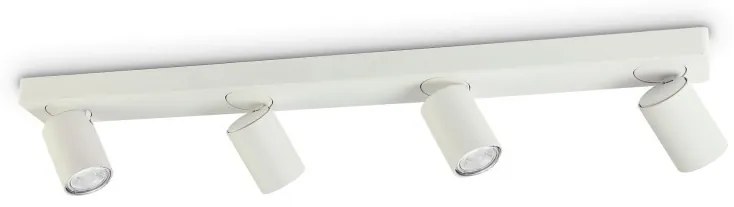 Plafoniera cu 4 spoturi directionabile RUDY PL4 BIANCO 229089 IDL