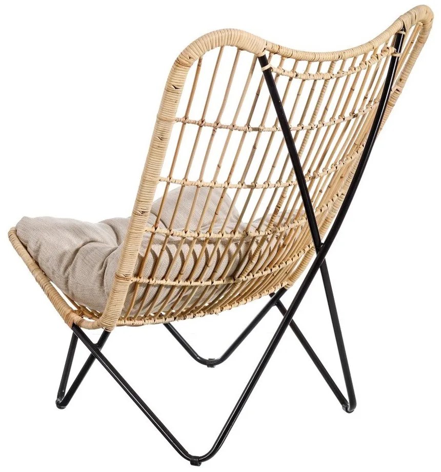 Fotoliu în culoare naturală țesut – Ixia