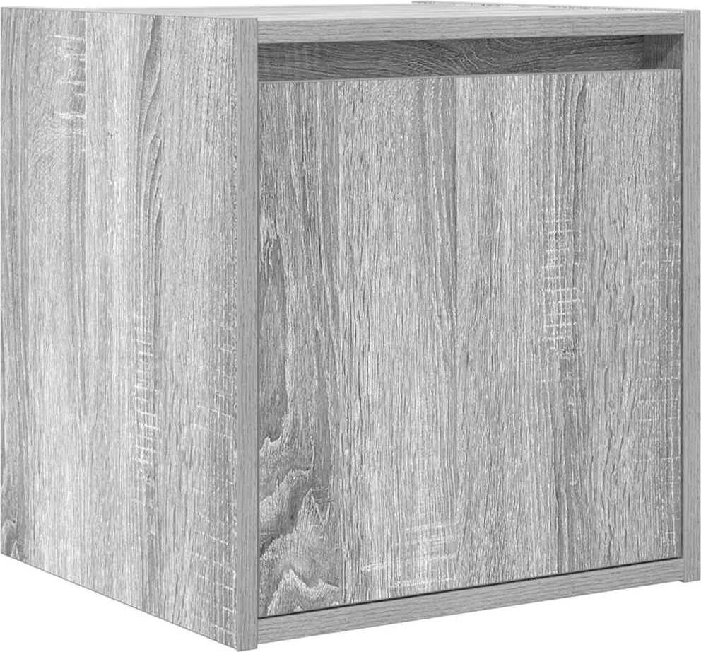 vidaXL Noptiera montata pe perete gri Sonoma 38x34x40 cm