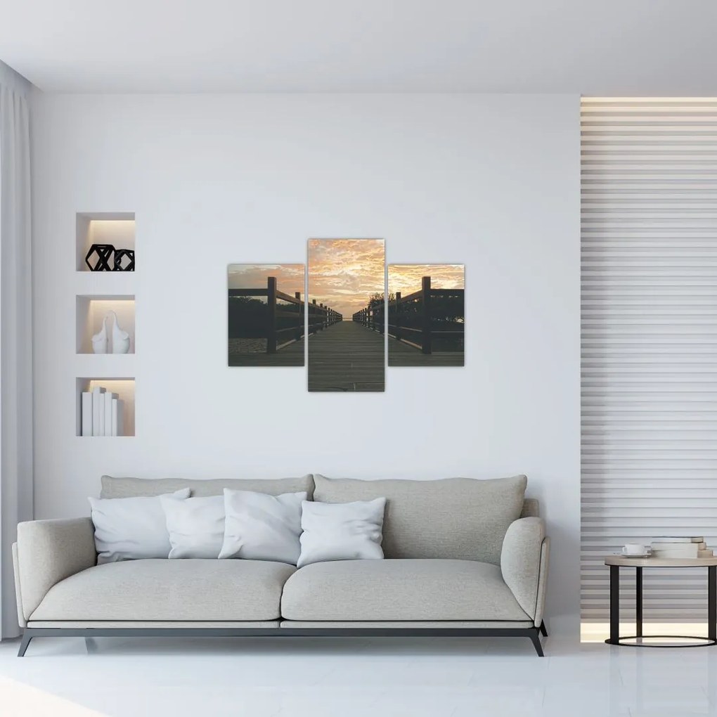 Tablou - Ponton de lemn, lac (90x60 cm)