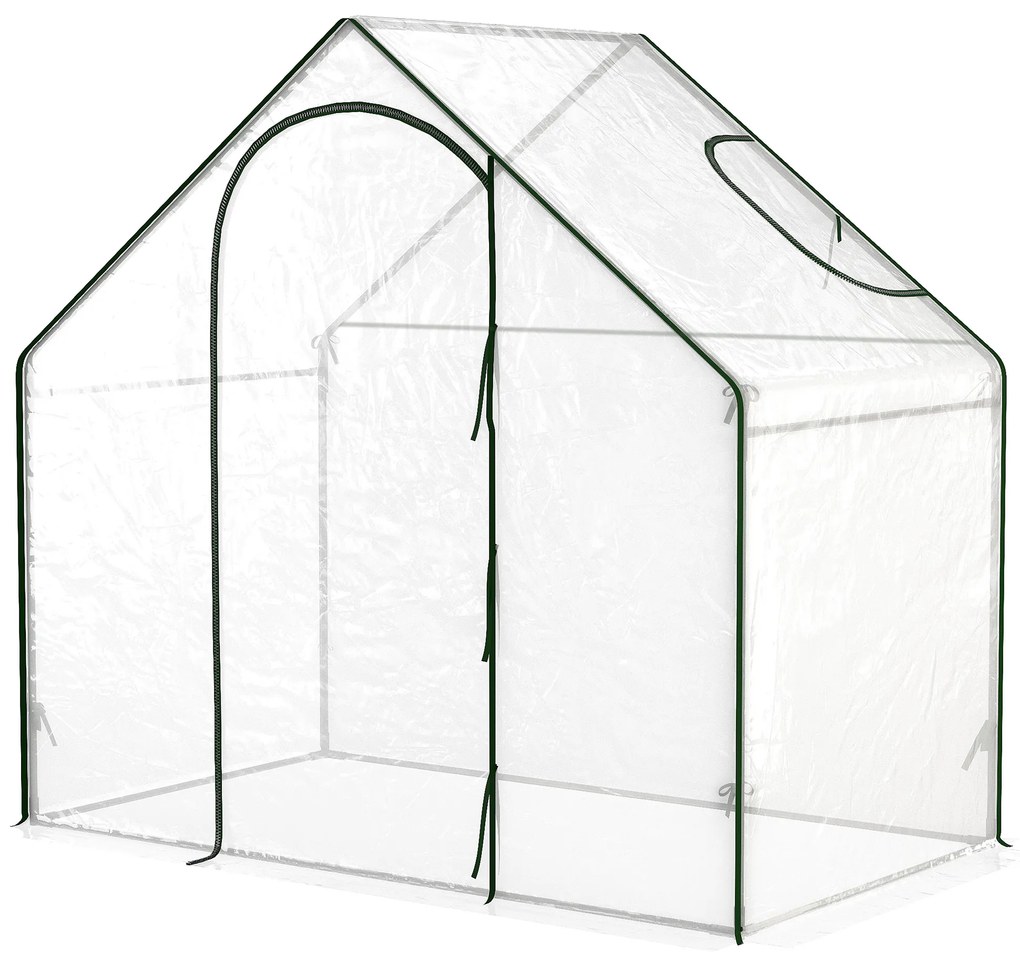 Outsunny Seră de Grădină Balcon terasă Seră pentru roșii 1,8 lungime x 1 lățime x 1,68 înălțime m Oțel plastic impermeabil Transparent Verde | Aosom Romania