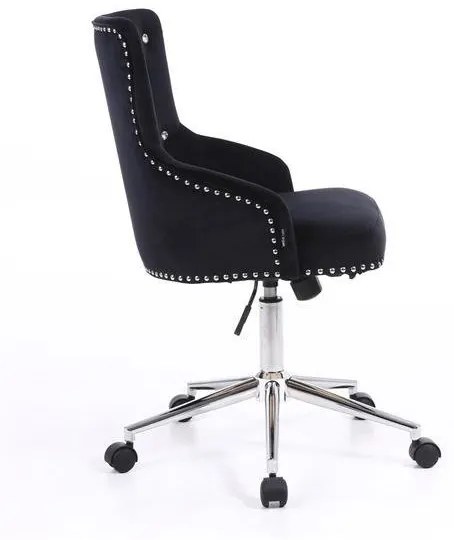 HR654CK Scaun Catifea Negru