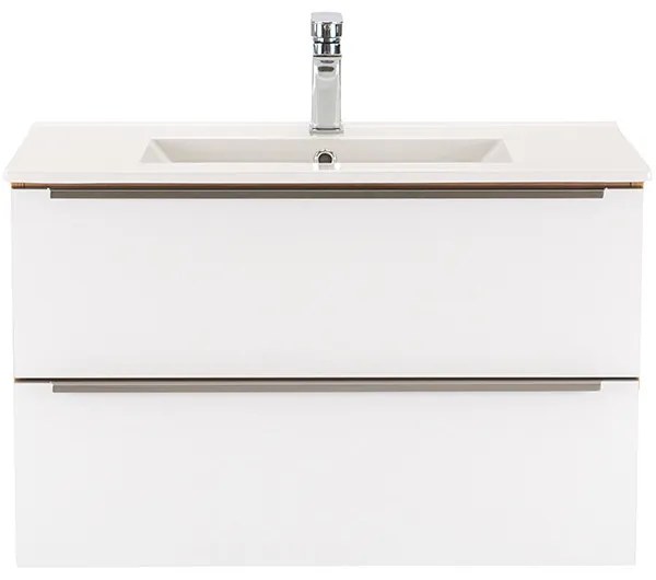 Dulap inferior Vario Trim 80 cu lavoar stejar-alb