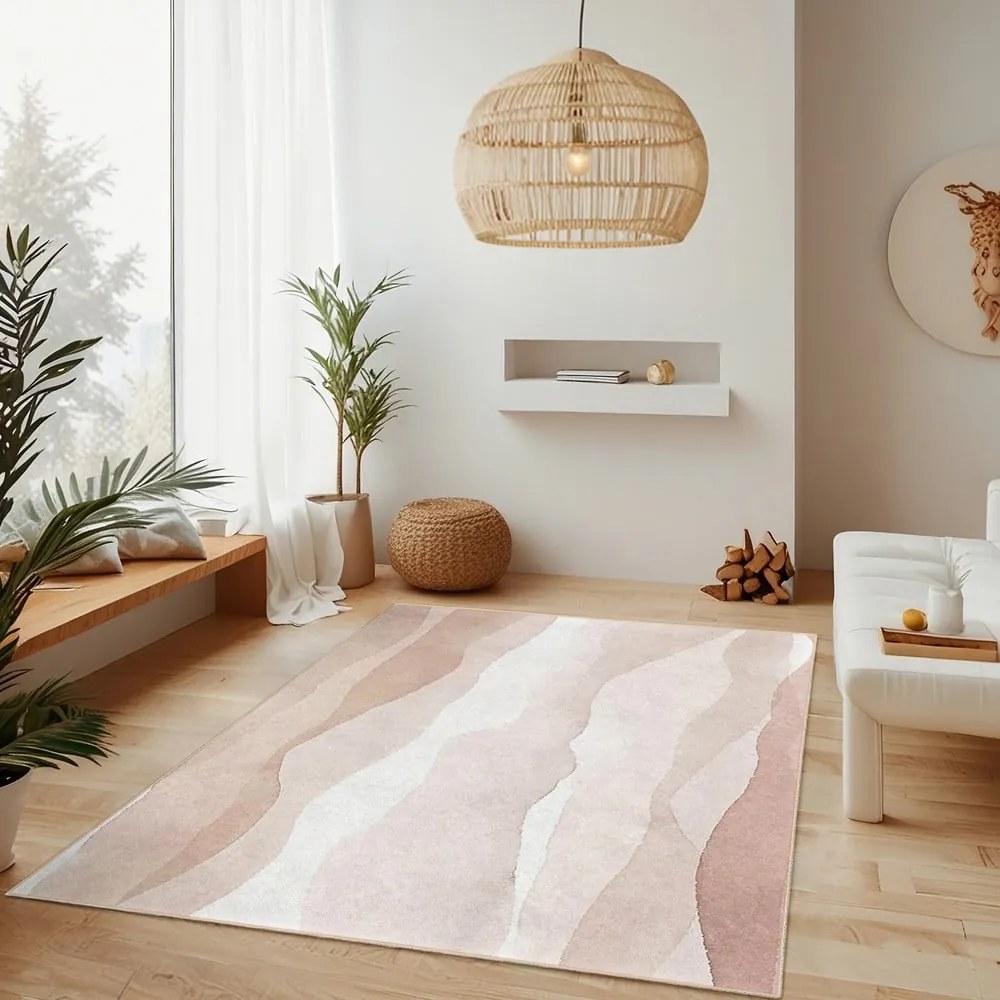 Covor tip traversă crem lavabil 60x230 cm Komodo Beach – Mila Home