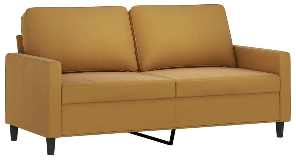 348752 vidaXL Canapea cu 2 locuri, maro, 140 cm, catifea