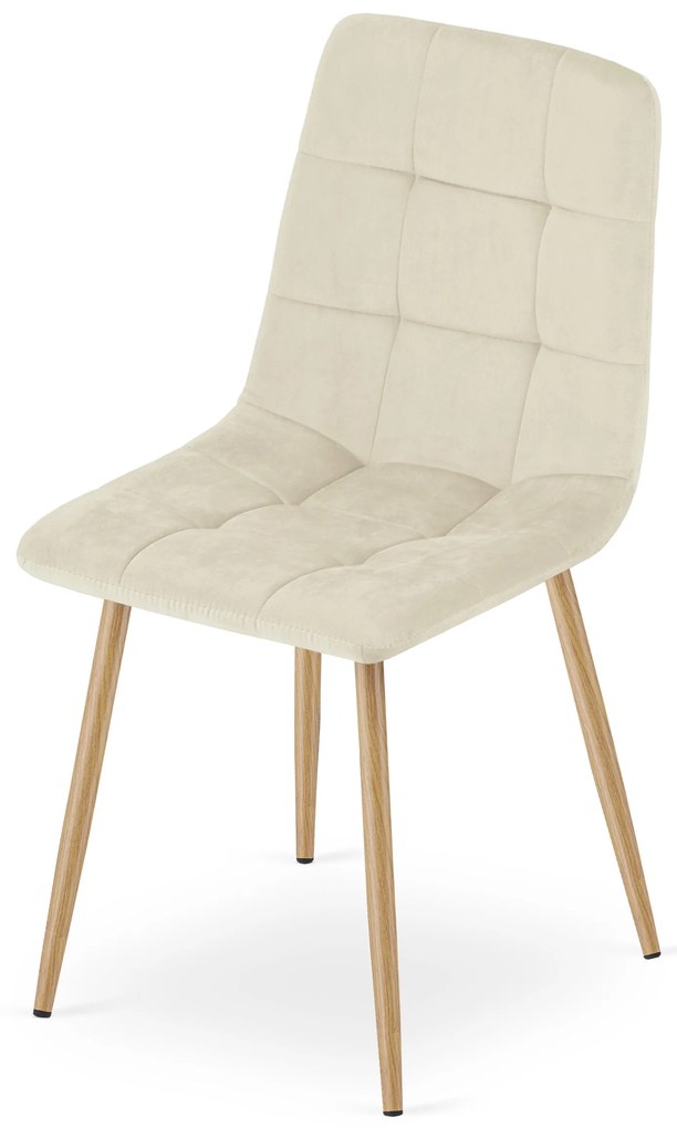 OFERTA Scaun de catifea bej deschis KARA, a doua calitate