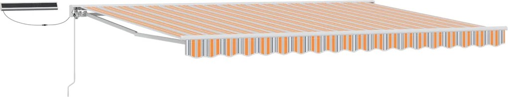 vidaXL Cort electric retractabil Albastru și portocaliu 4,5 × 3 m