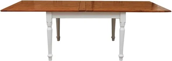 Masa pliabila, L120(240) 120 H80 cm, culoare nuc alb antic, Lemn masiv