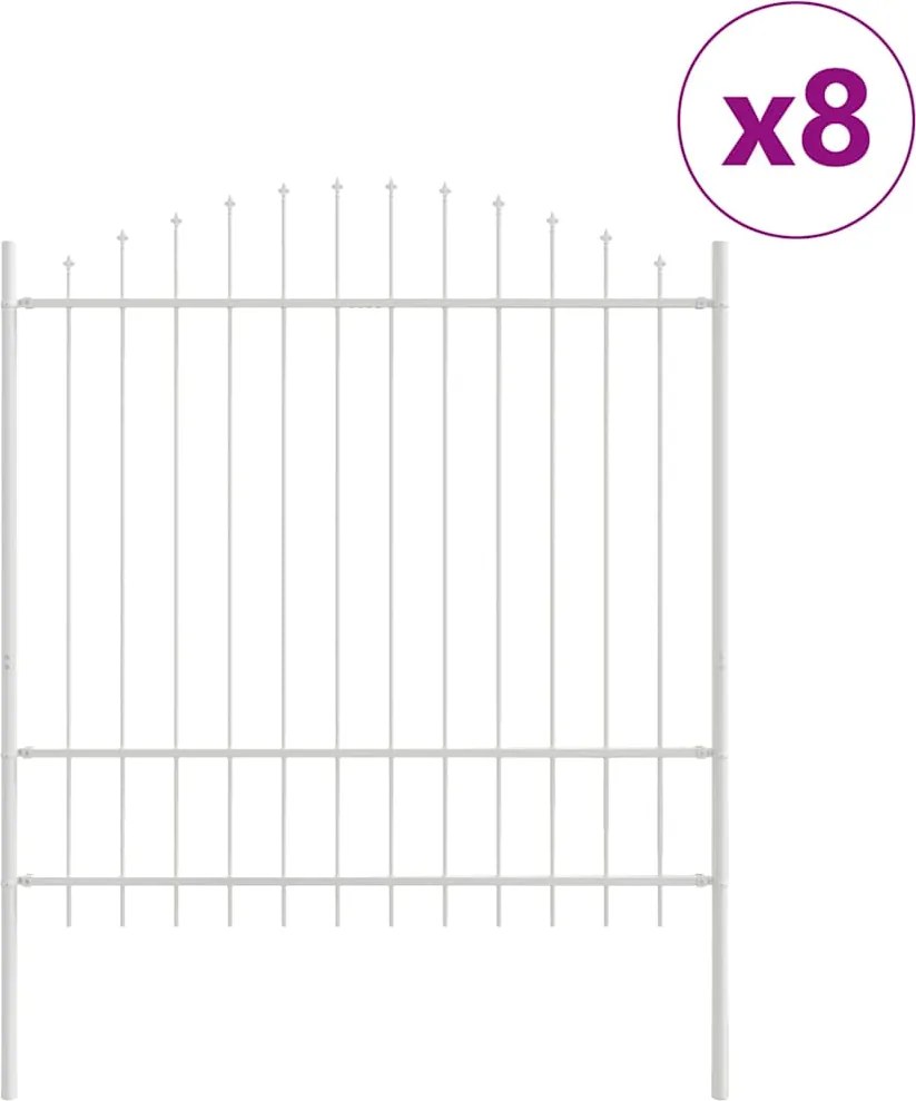 vidaXL Gard de Grădină 8 pcs Alb 170 x 215 cm