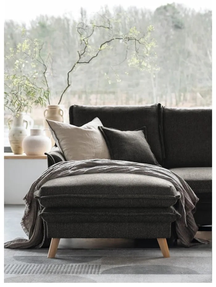 Colțar gri închis extensibil (cu colț pe partea stângă ) Charming Charlie – Miuform