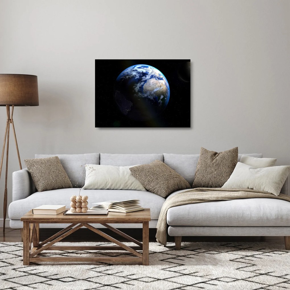 Tablou pe sticlă planetei Pământul (70x50 cm)