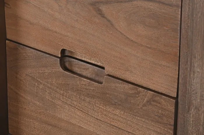 Consola natur, din lemn de acacia si blat din terrazzo, Serenity