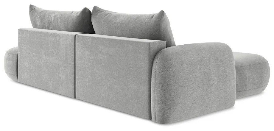 Colțar gri deschis extensibil (cu colț pe partea stângă/cu șezlong) Hale – Makamii