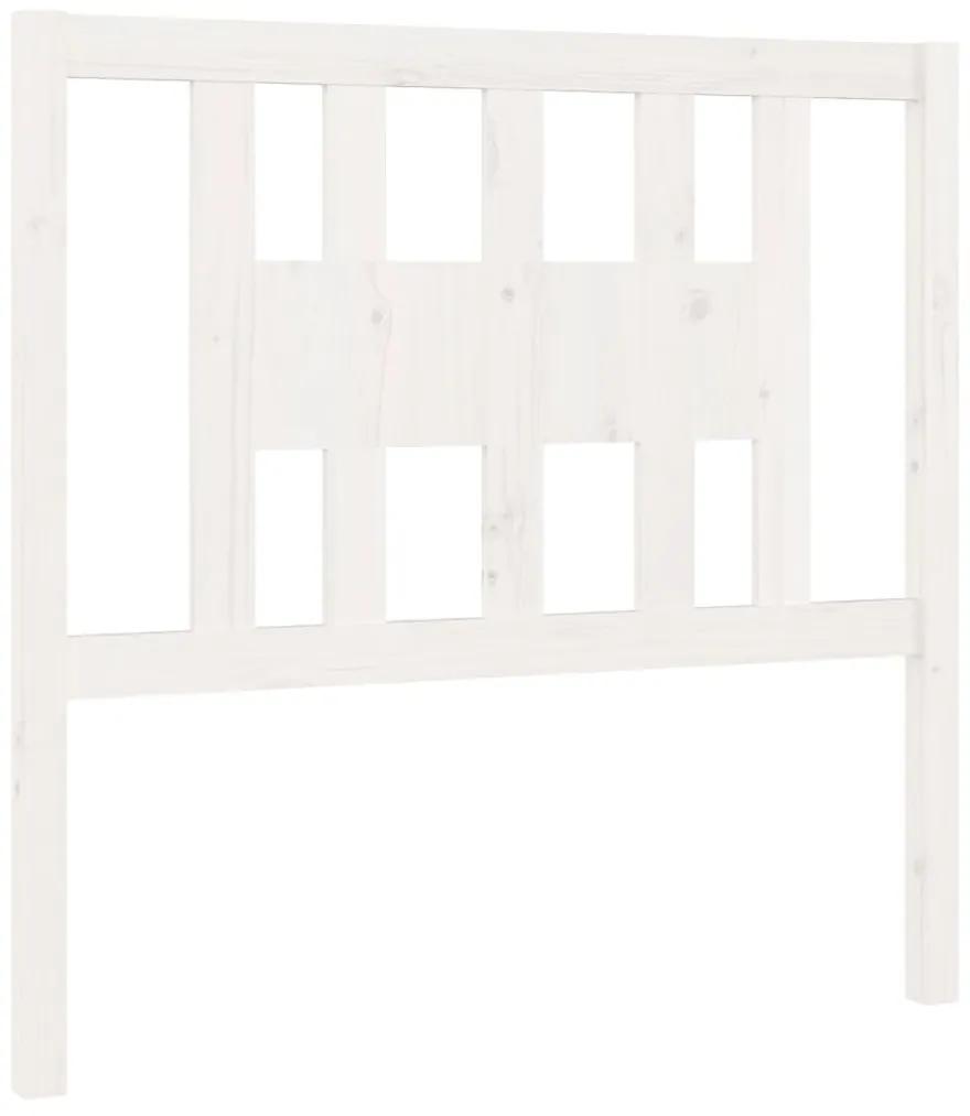 818646 vidaXL Tăblie de pat, alb, 81x4x100 cm, lemn masiv de pin